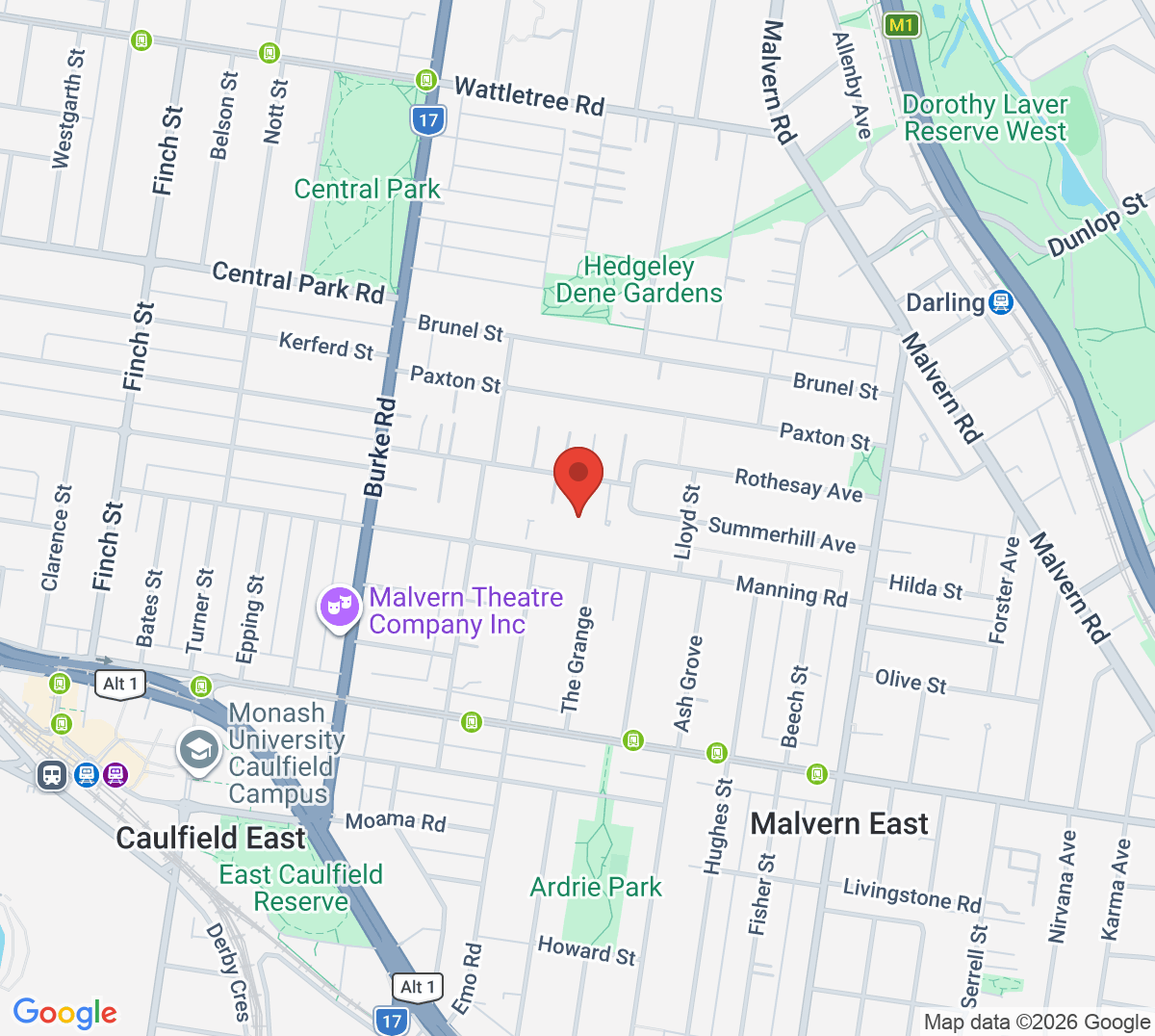 Map of Easterverne Tennis Club