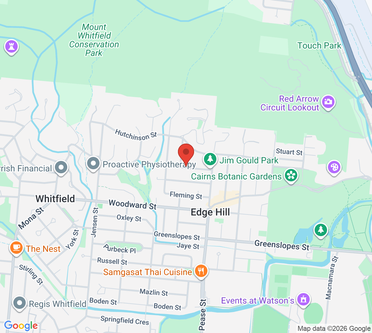 Map of Edge Hill Tennis Club