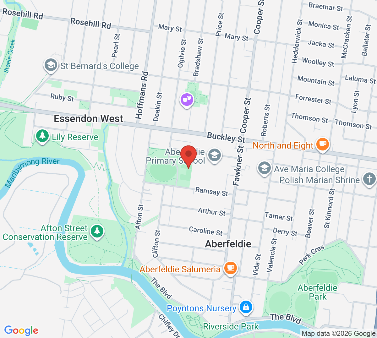 Map of Essendon Tennis Club
