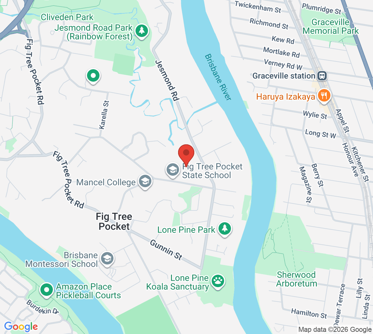 Map of Fig Tree Pocket State School