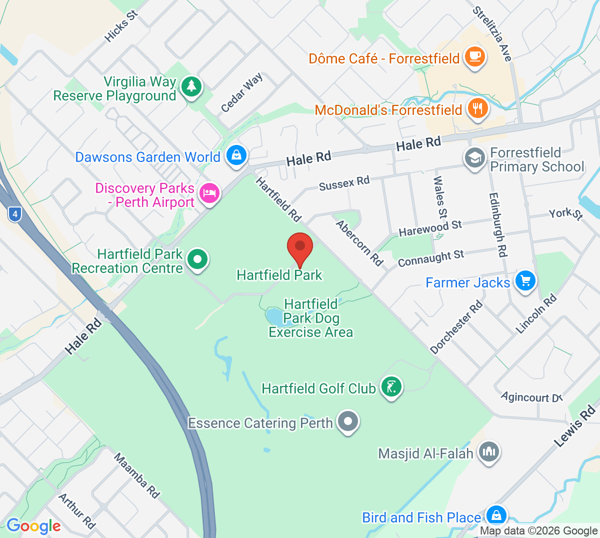 Map of Forrestfield Tennis Club