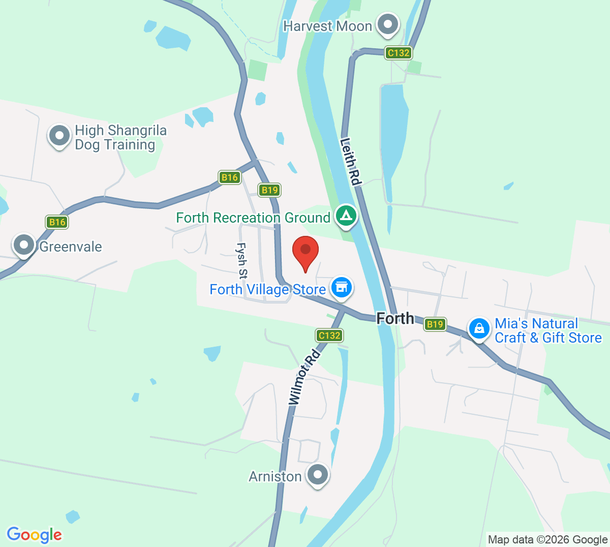 Map of Forth Tennis Club