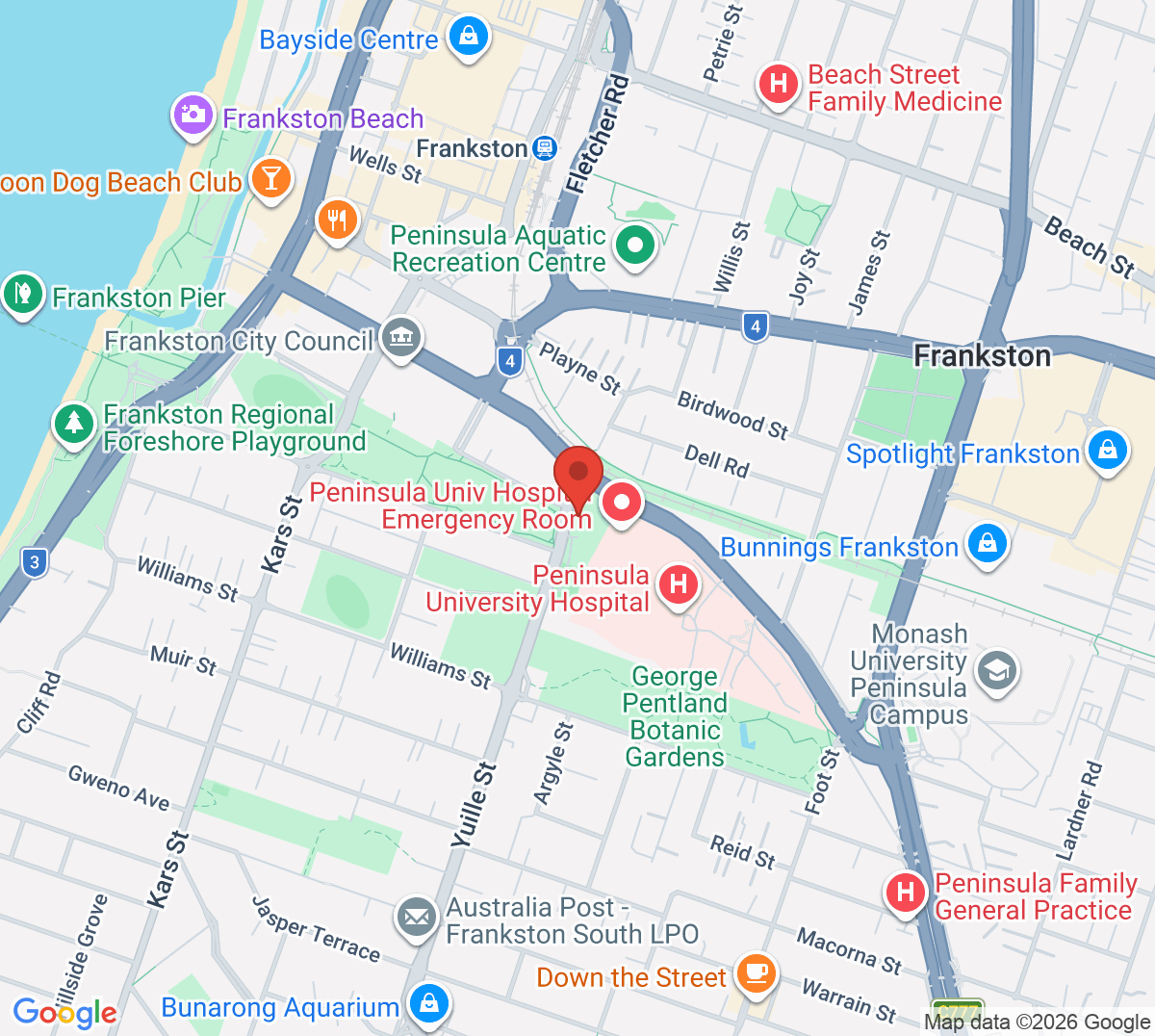 Map of Frankston Tennis Club