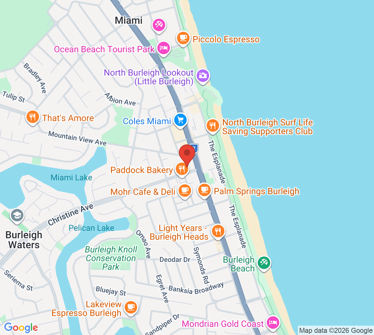 Map of Gold Coast Albert Junior Tennis Centre