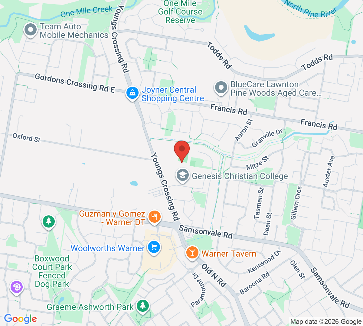 Map of Genesis Tennis
