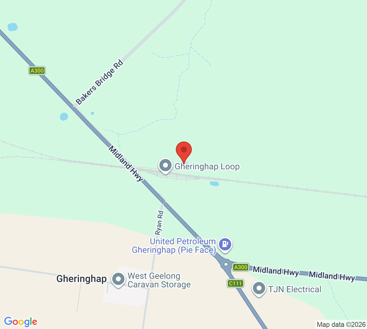 Map of Gheringhap Tennis Club