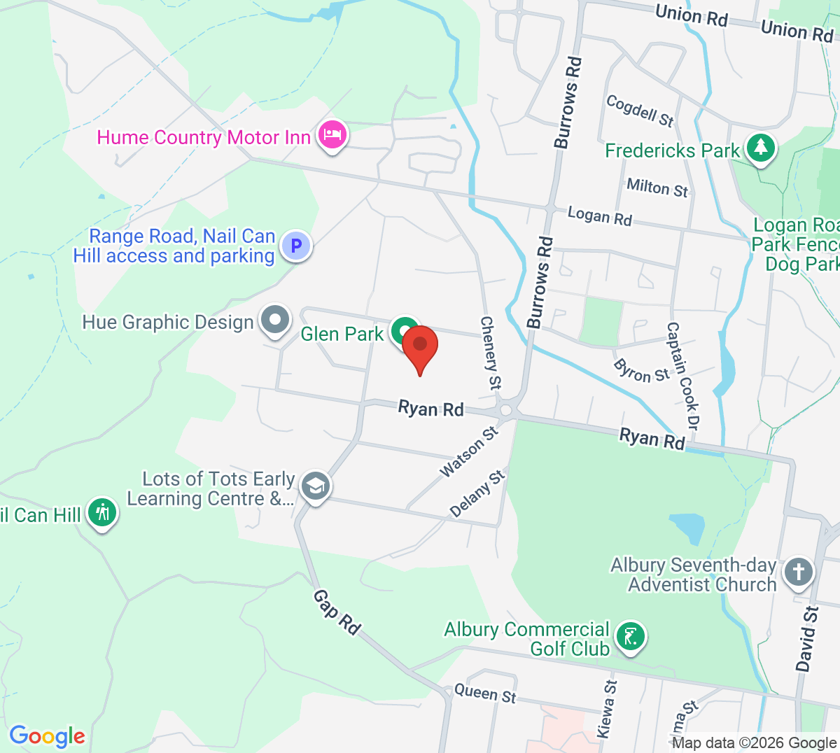 Map of Glenly Tennis Club