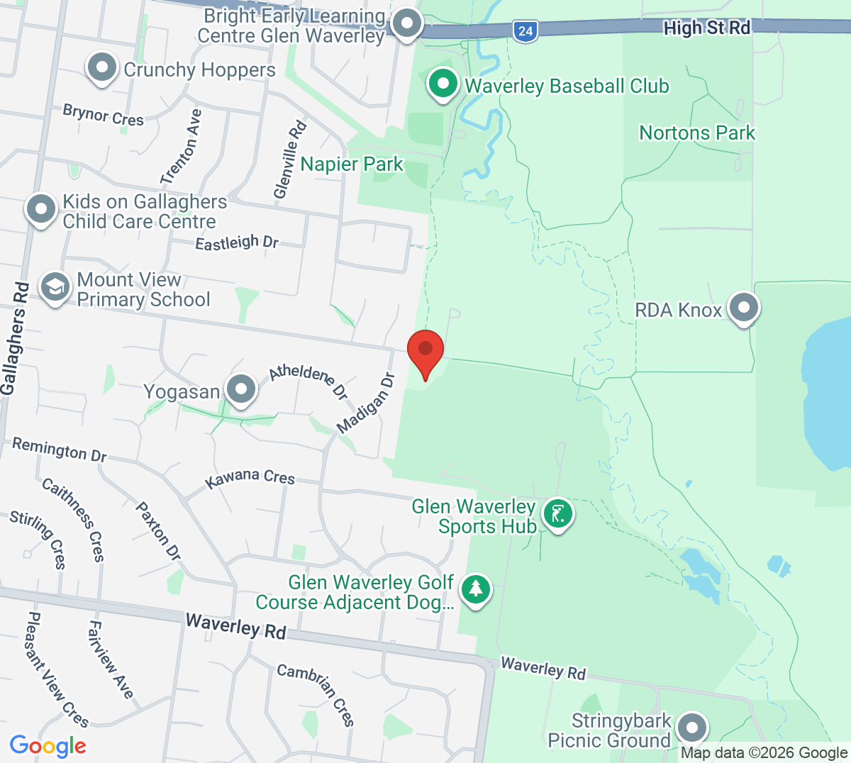 Map of Glenvale Tennis Club