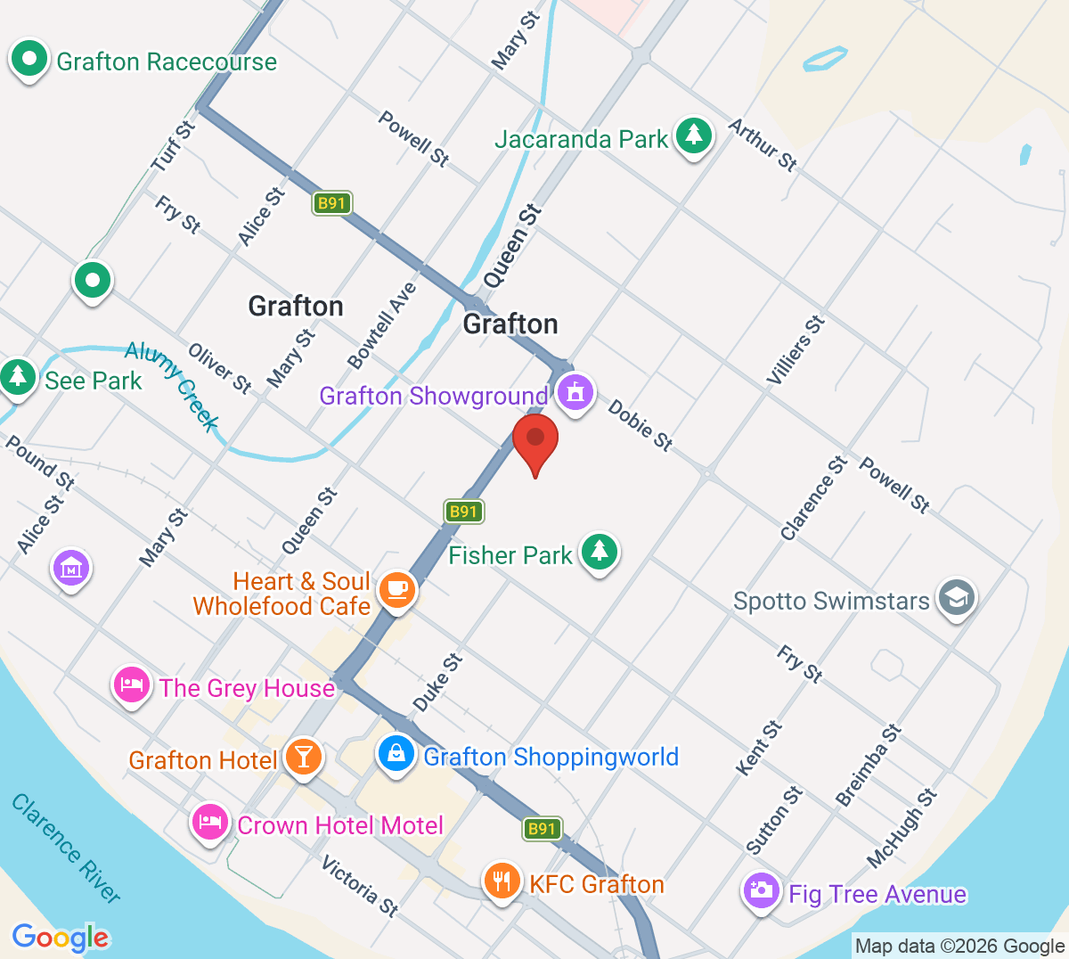 Map of Grafton City Tennis Club