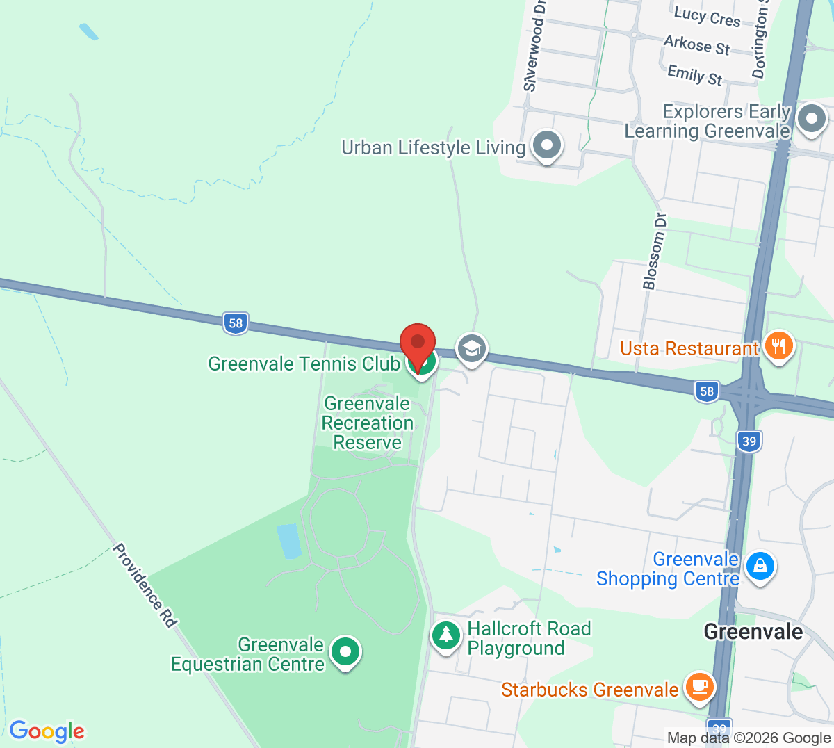 Map of Greenvale Tennis Club