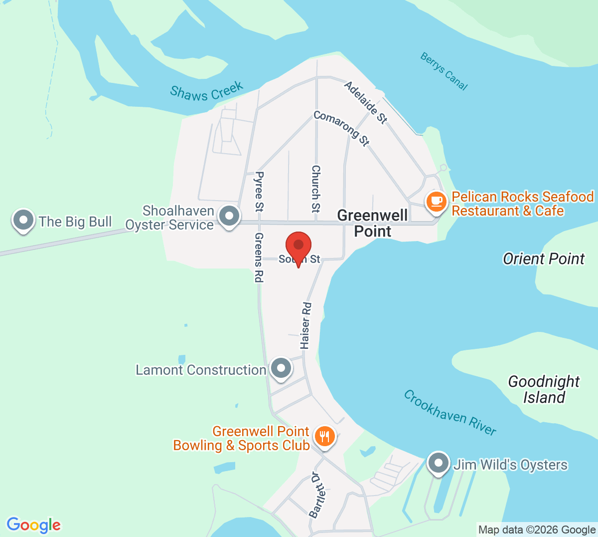 Map of Greenwell Point Tennis Court