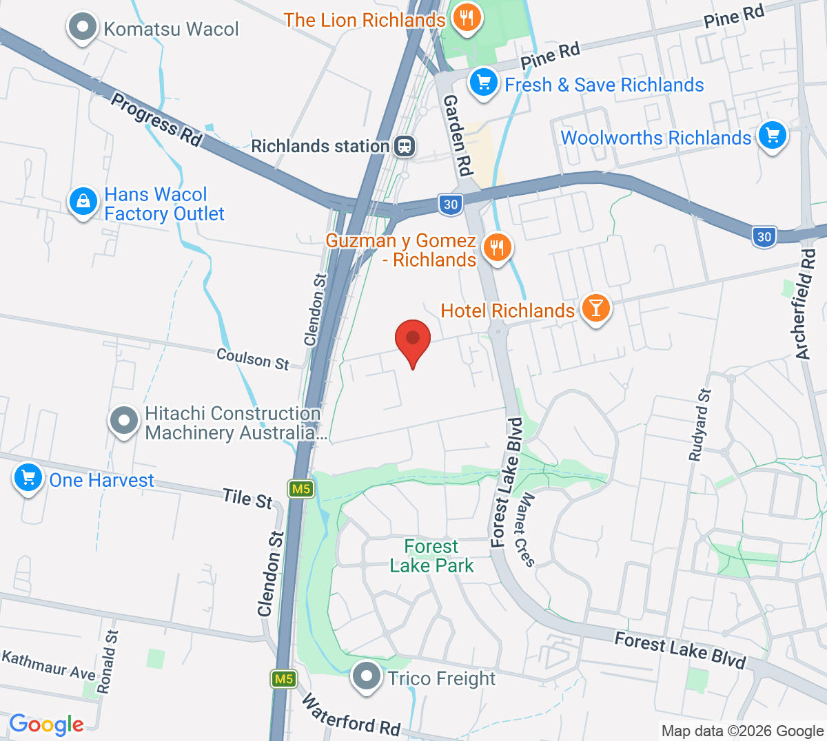 Map of Guse's Tennis Centre