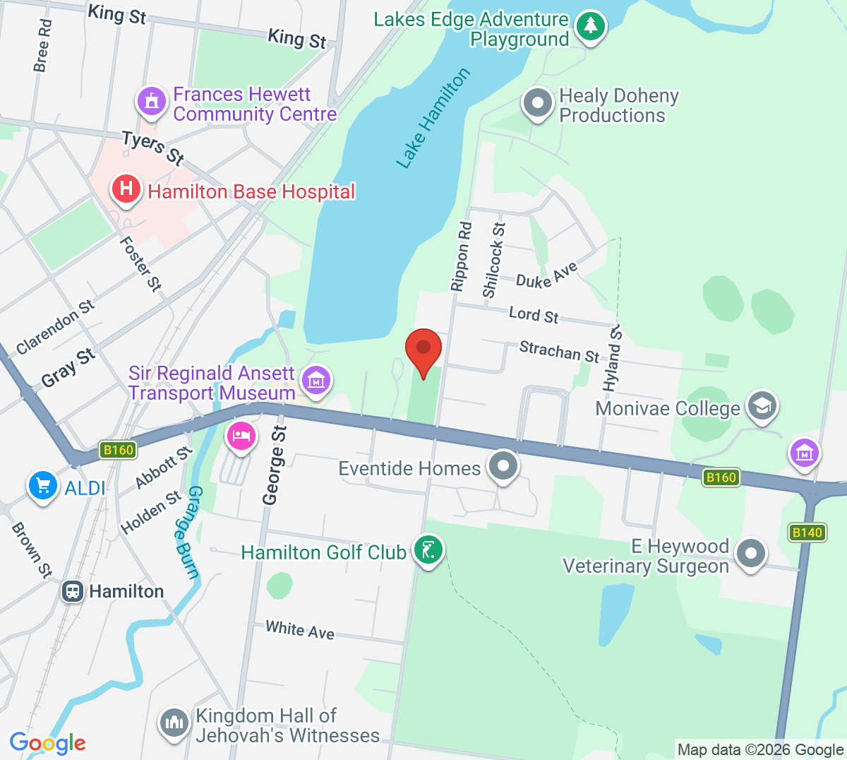Map of Hamilton Lawn Tennis Club
