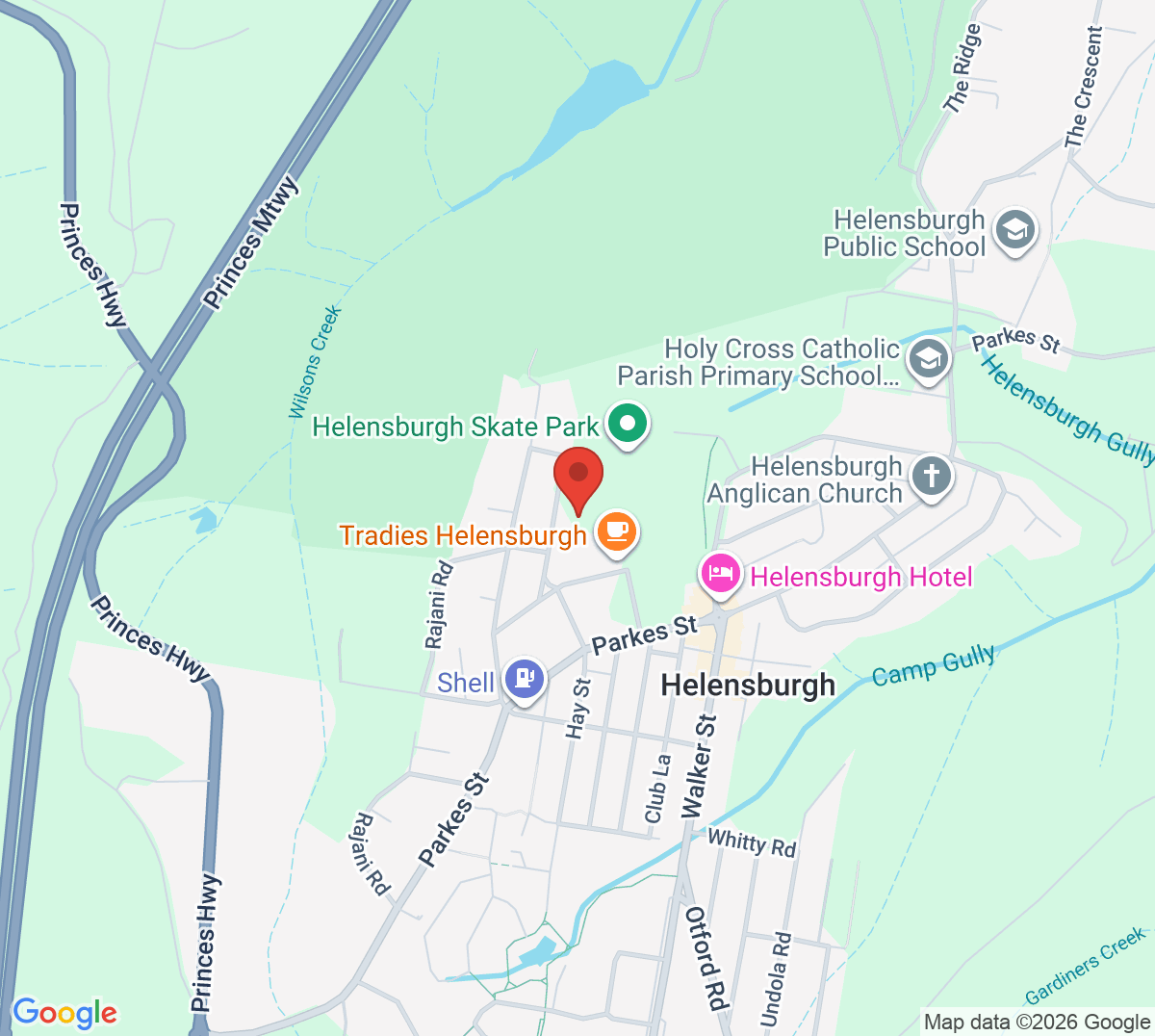 Map of Helensburgh Tennis Club