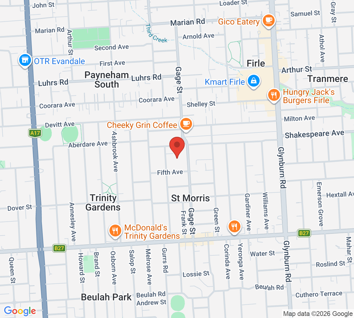 Map of Holmesdale Memorial Tennis Club