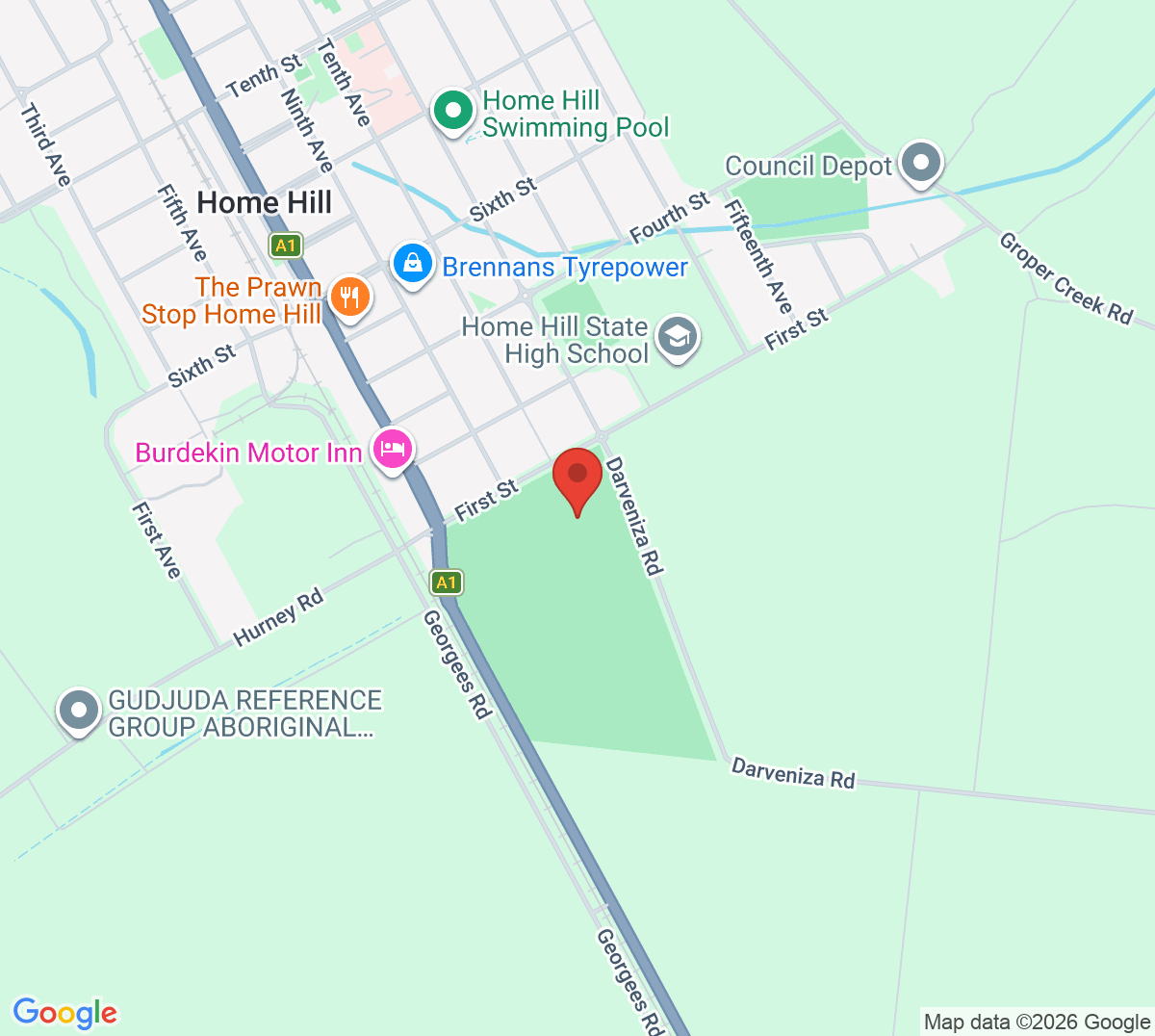 Map of Home Hill Tennis Association