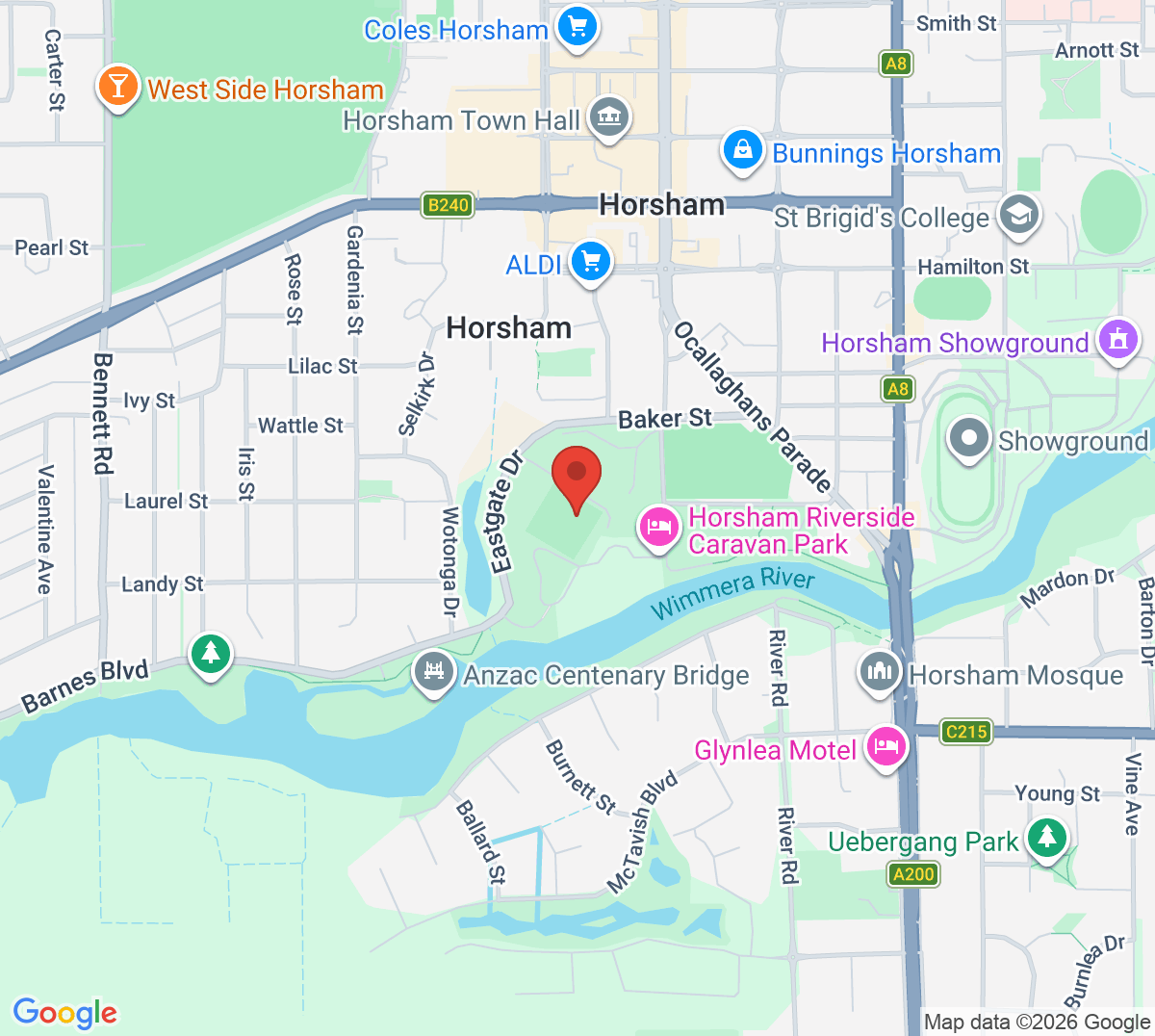 Map of Horsham Lawn Tennis Club
