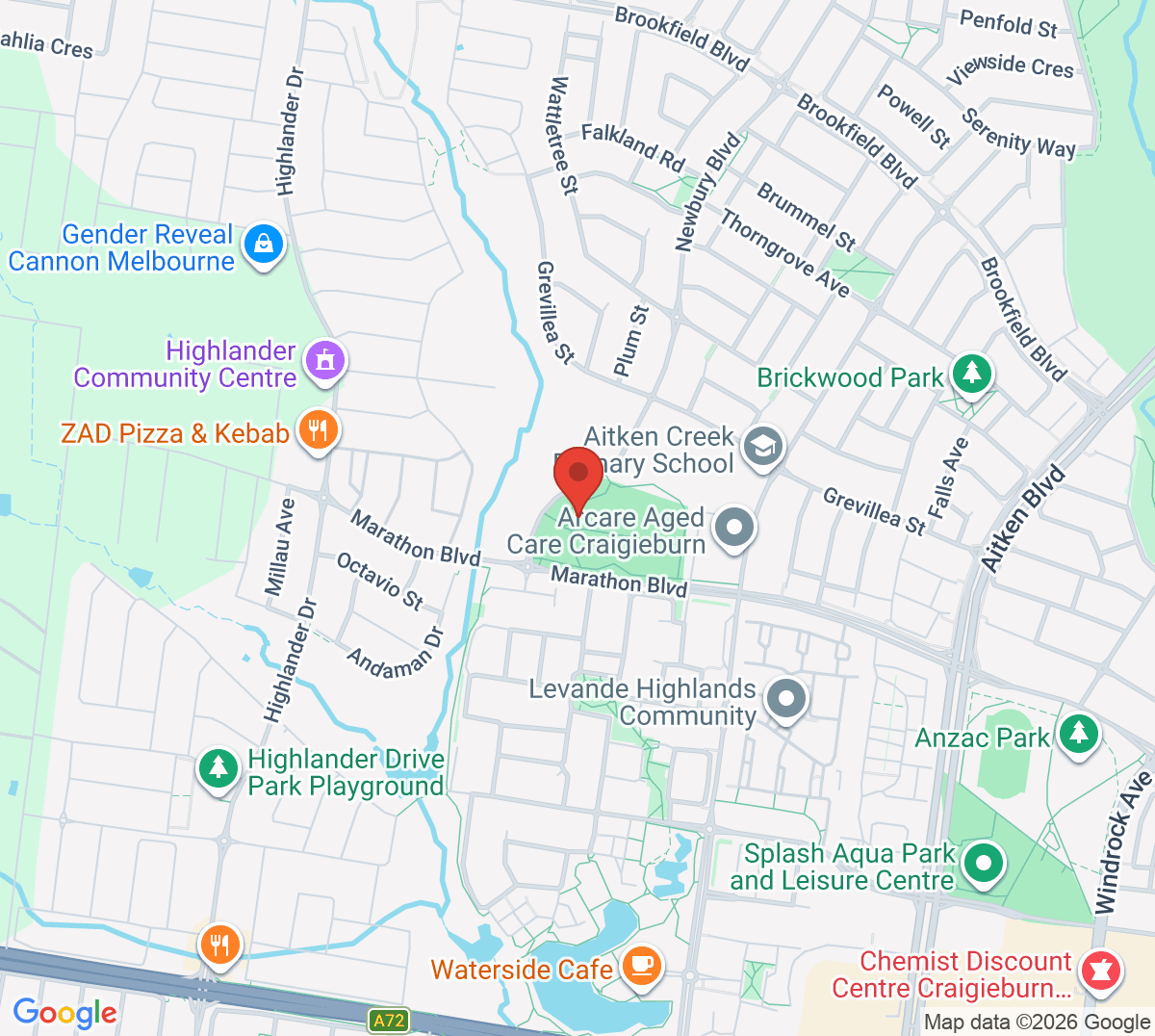 Map of Hume Tennis and Community Centre