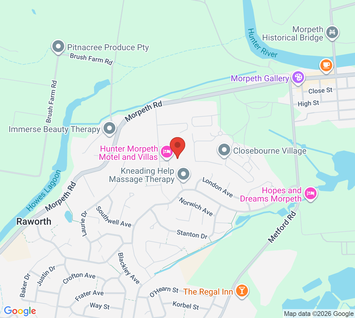 Map of Hunter Tennis Resort