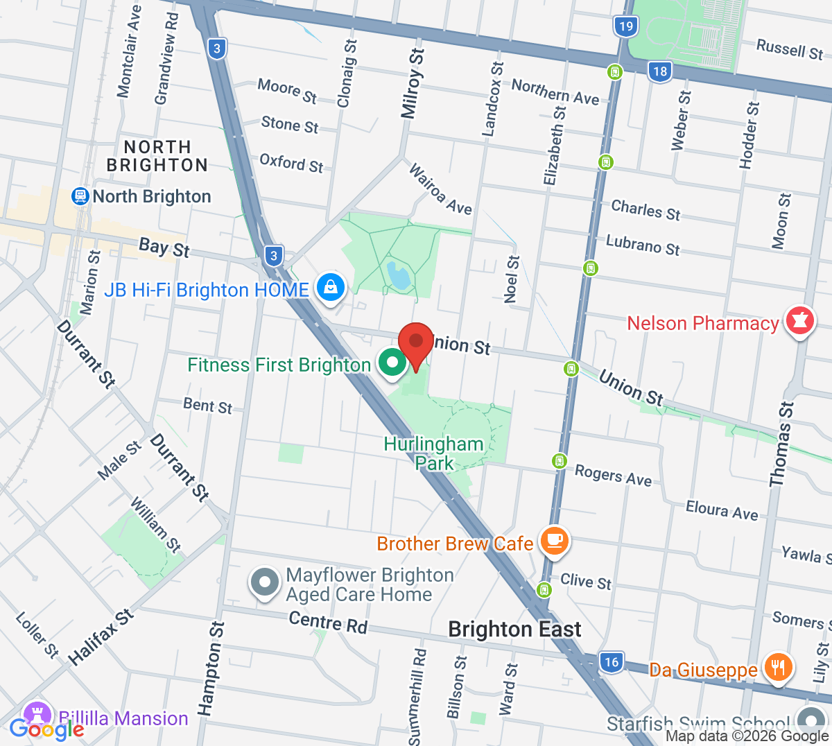 Map of Hurlingham Park Tennis Club