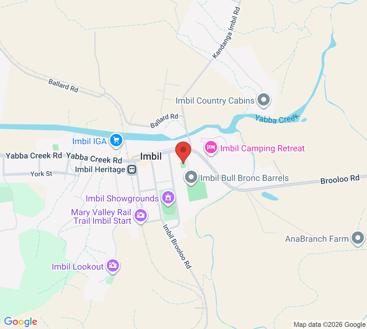 Map of Imbil Tennis Club