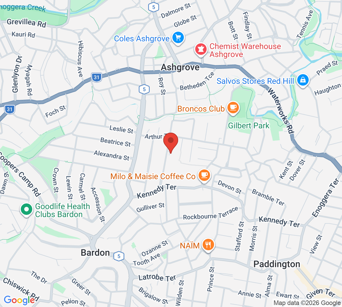 Map of Ithaca Creek State School