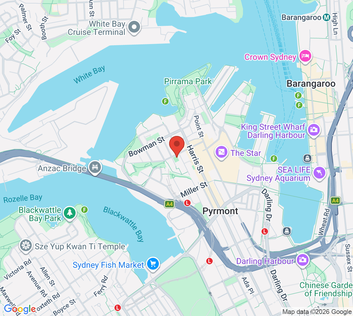 Map of Jacksons Landing Tennis Court