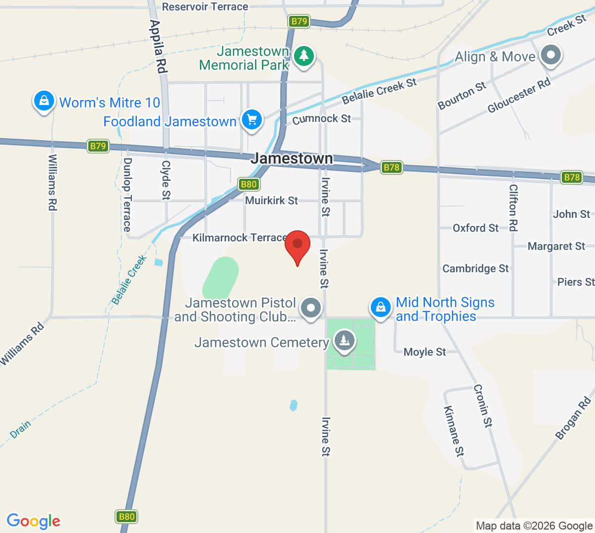 Map of Jamestown Lawn Tennis Club