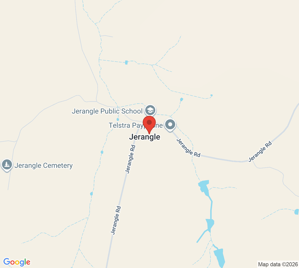 Map of Jerangle Tennis Club
