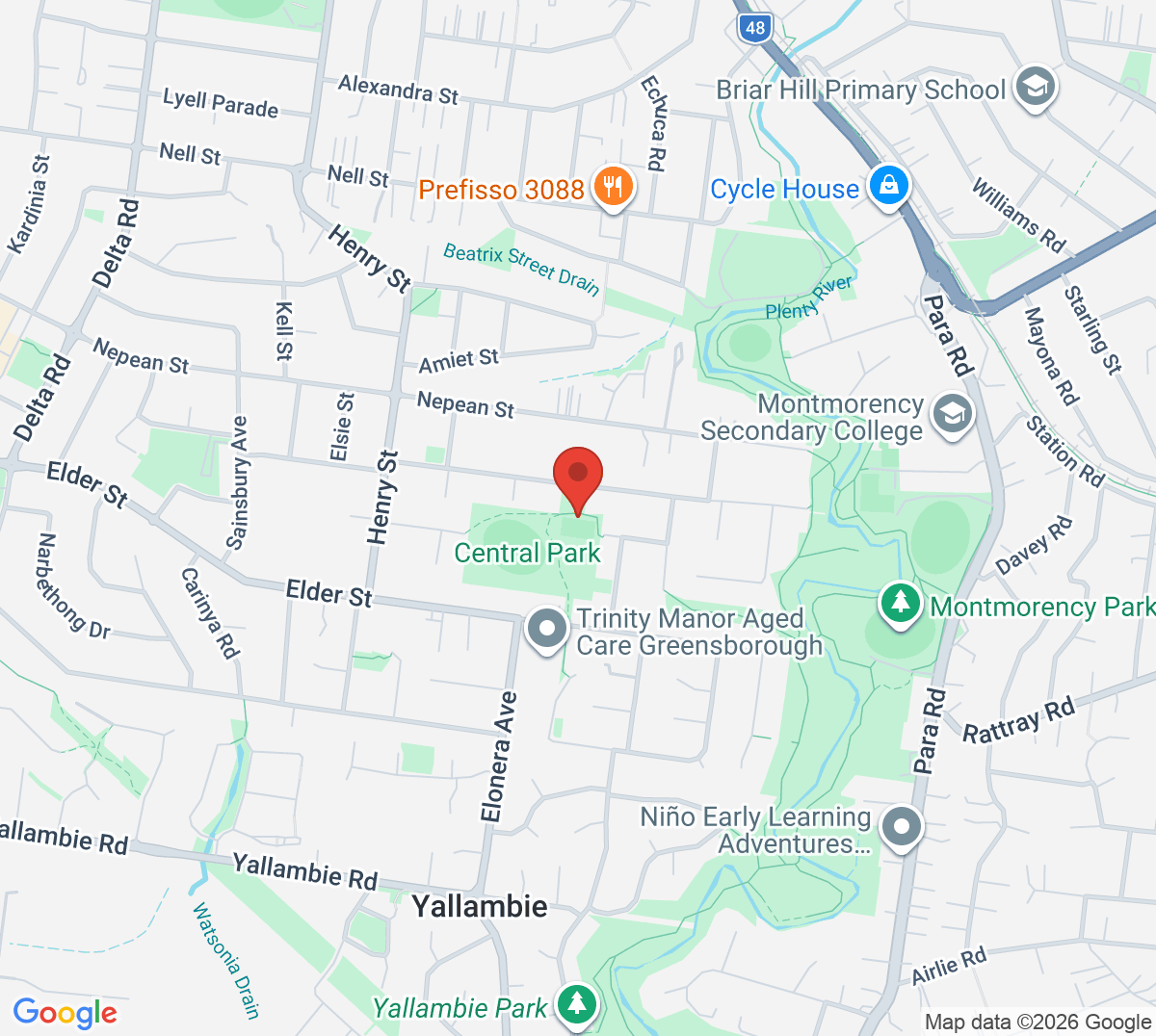 Map of Grace Valley Tennis Club