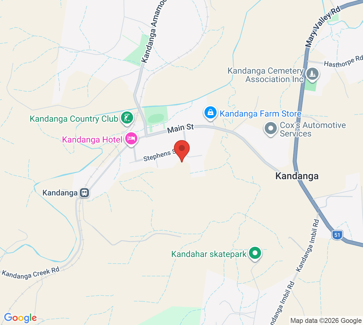 Map of Kandanga Tennis Club