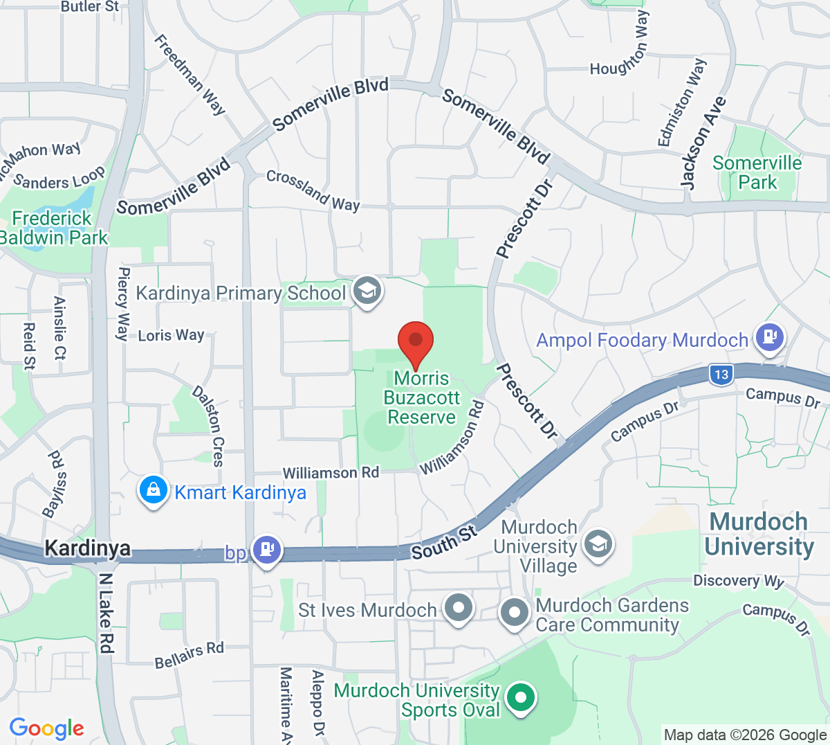 Map of Kardinya Tennis Club