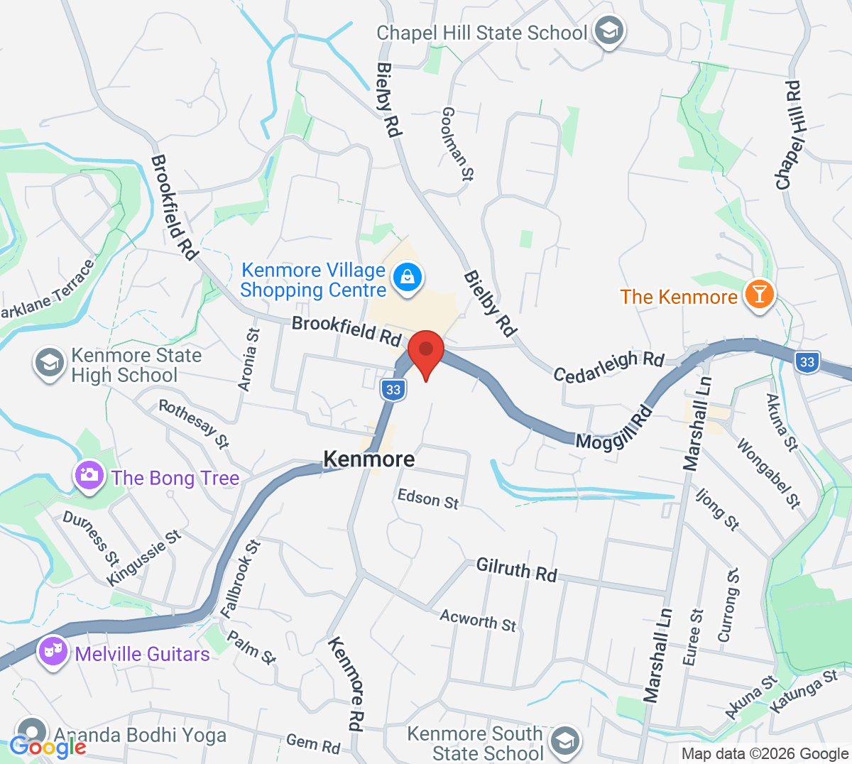 Map of Kenmore State School Tennis Courts