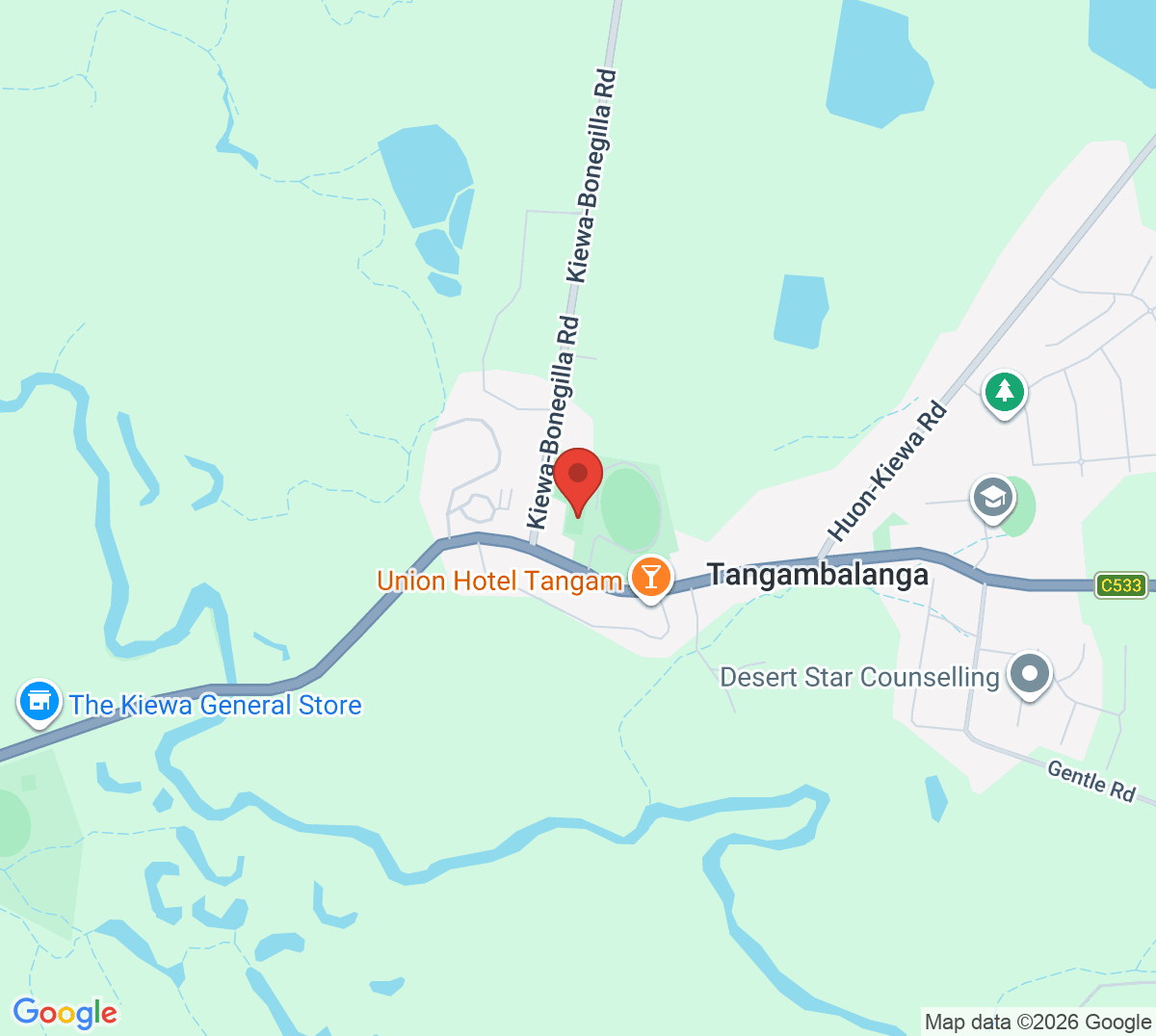Map of Kiewa Tennis Club