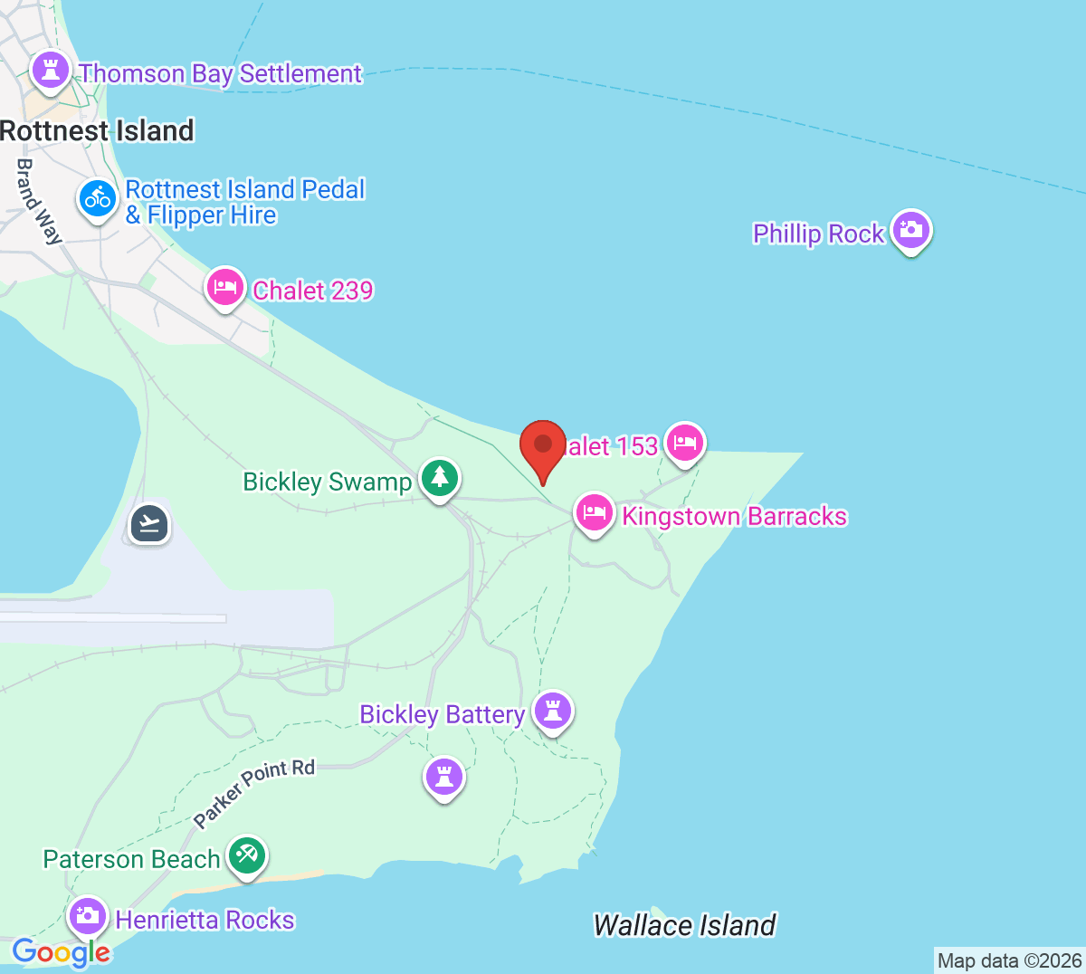 Map of Tennis Kingstown Rottnest Island