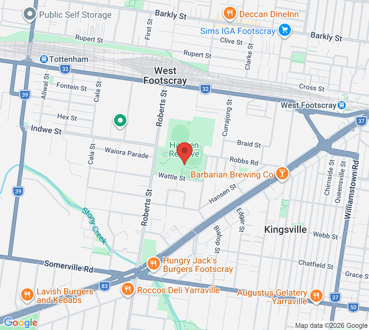 Map of Kingsville Tennis Club