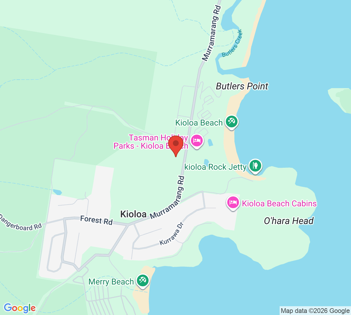 Map of Kioloa Tennis Courts
