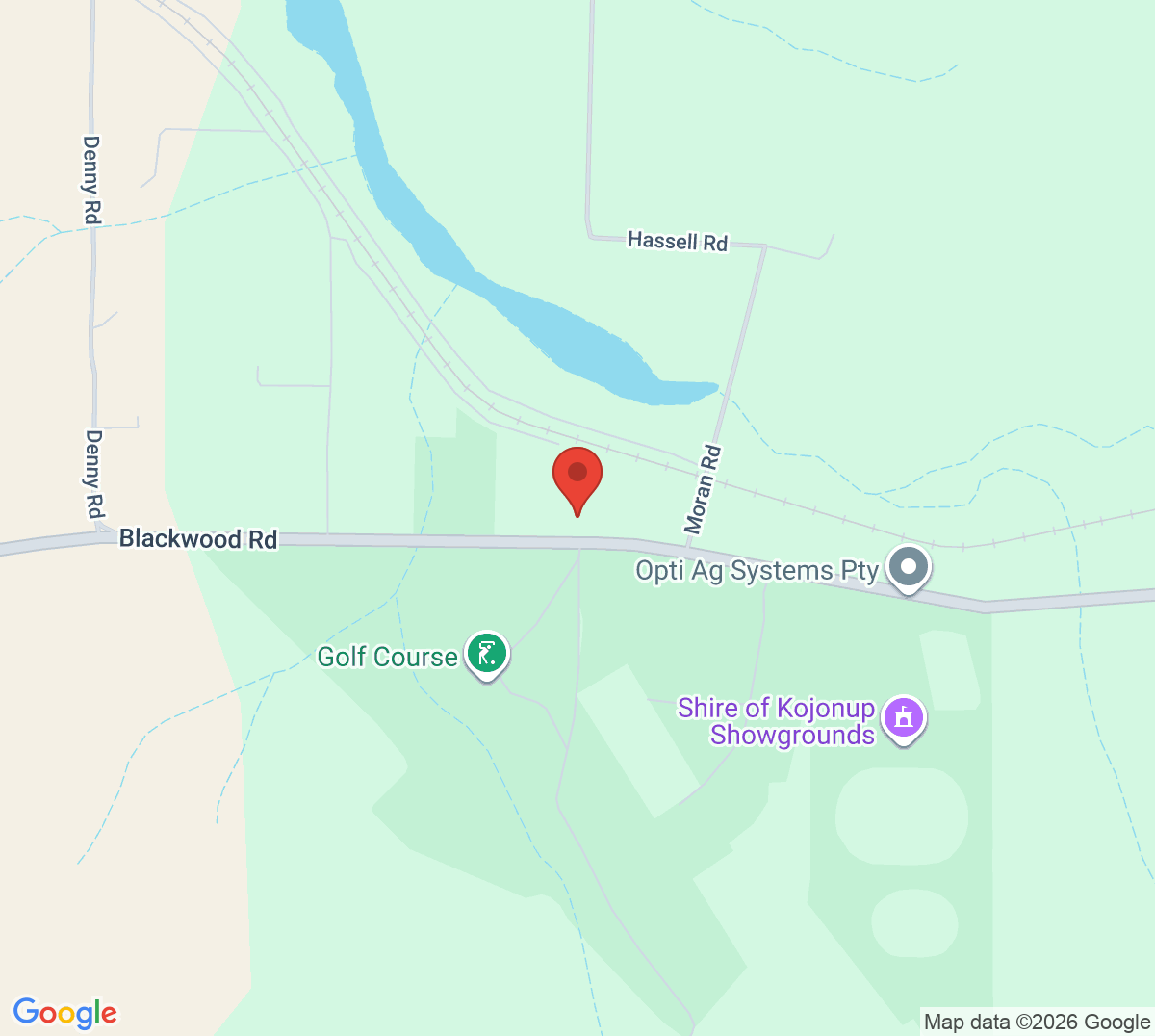 Map of Kojonup Tennis Club