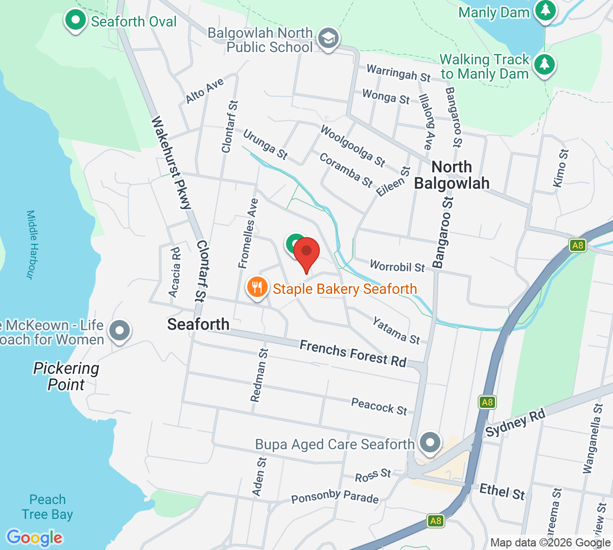 Map of Koobilya St Tennis Court