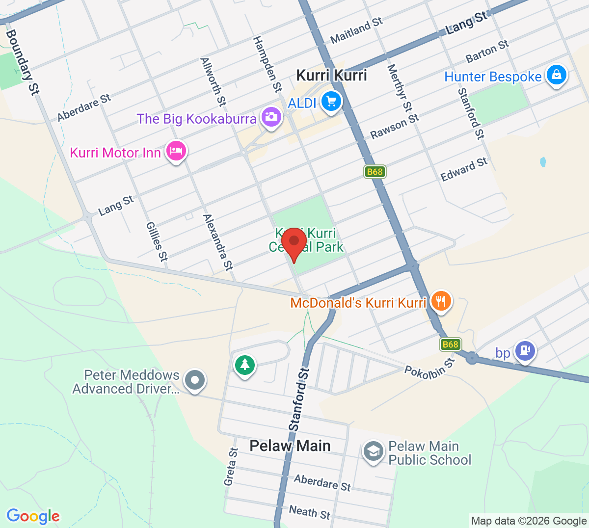 Map of Kurri Kurri Tennis Club
