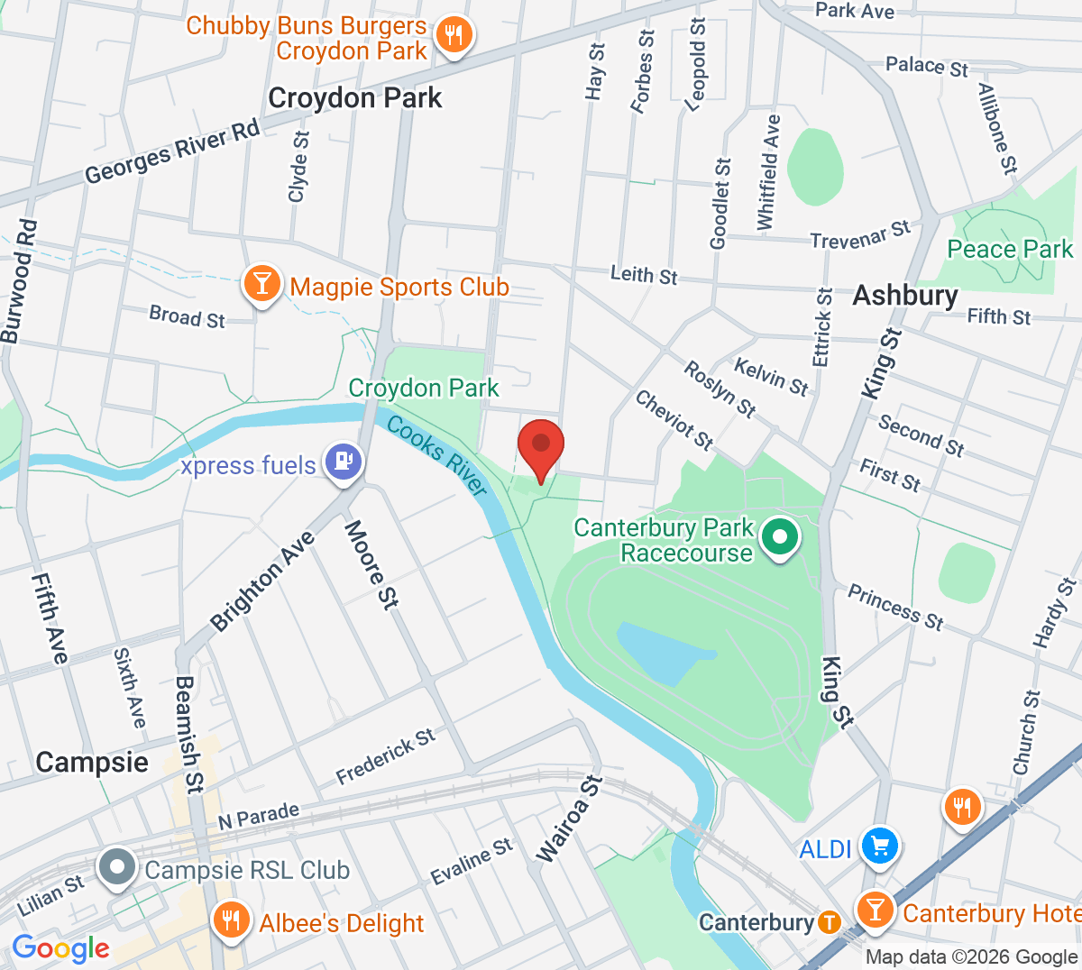 Map of Lees Park Tennis Centre