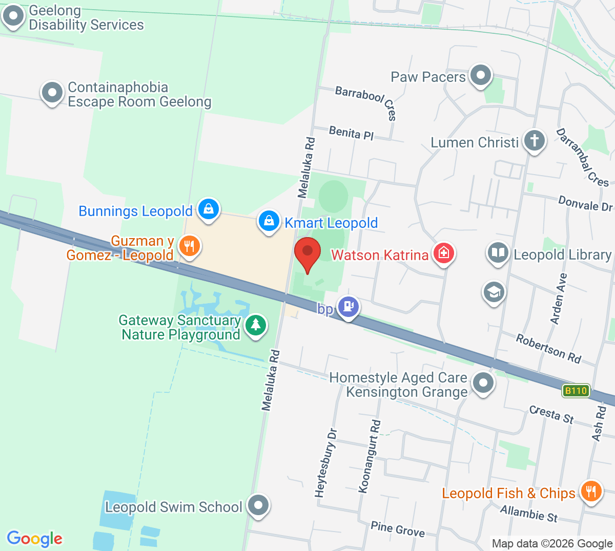 Map of Leopold Tennis Club