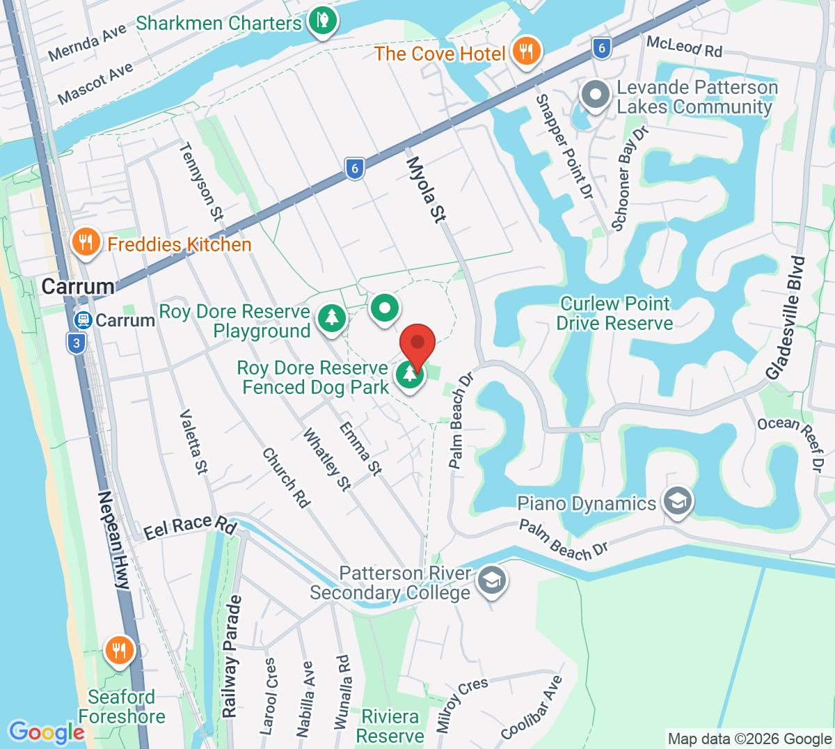 Map of Long Beach Tennis Club