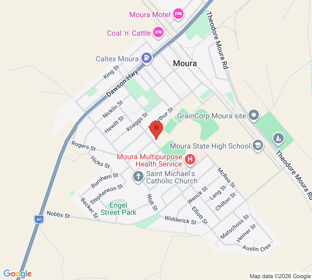 Map of Luhrs St - Moura