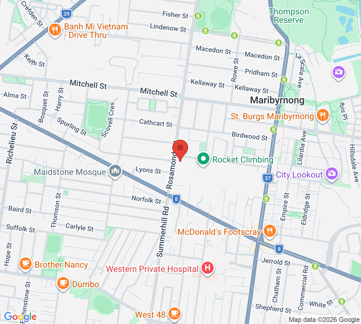 Map of Maidstone Tennis Club