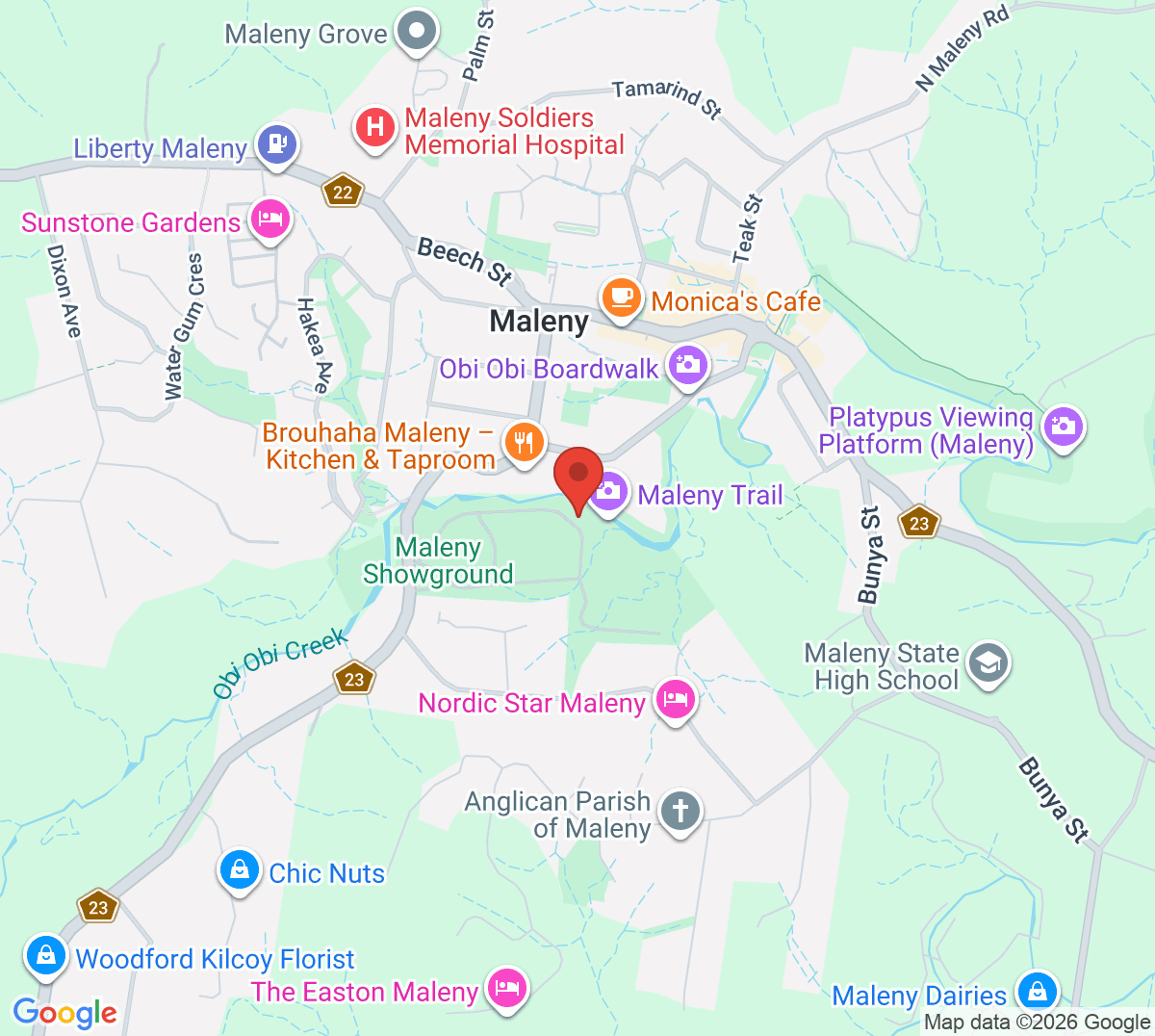 Map of Maleny Tennis Club