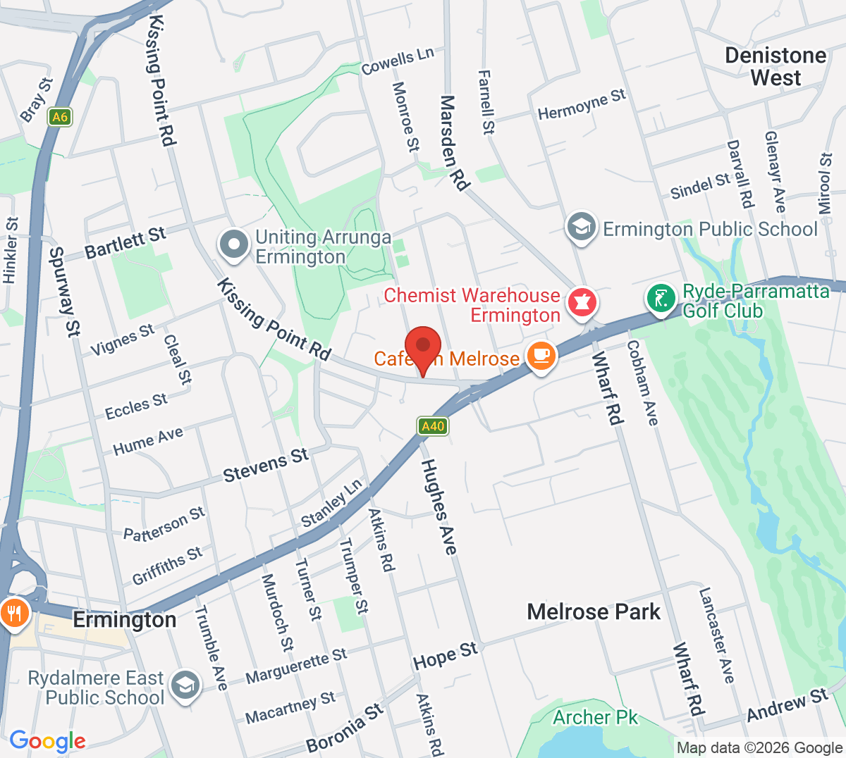 Map of Malibu Tennis Club