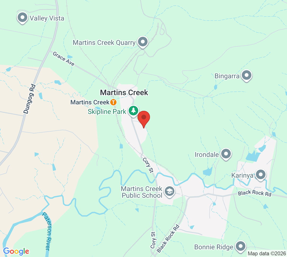 Map of Martins Creek Tennis Club