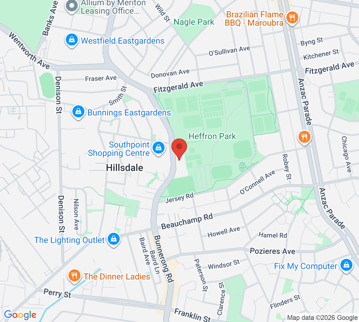 Map of Matraville Sports Centre