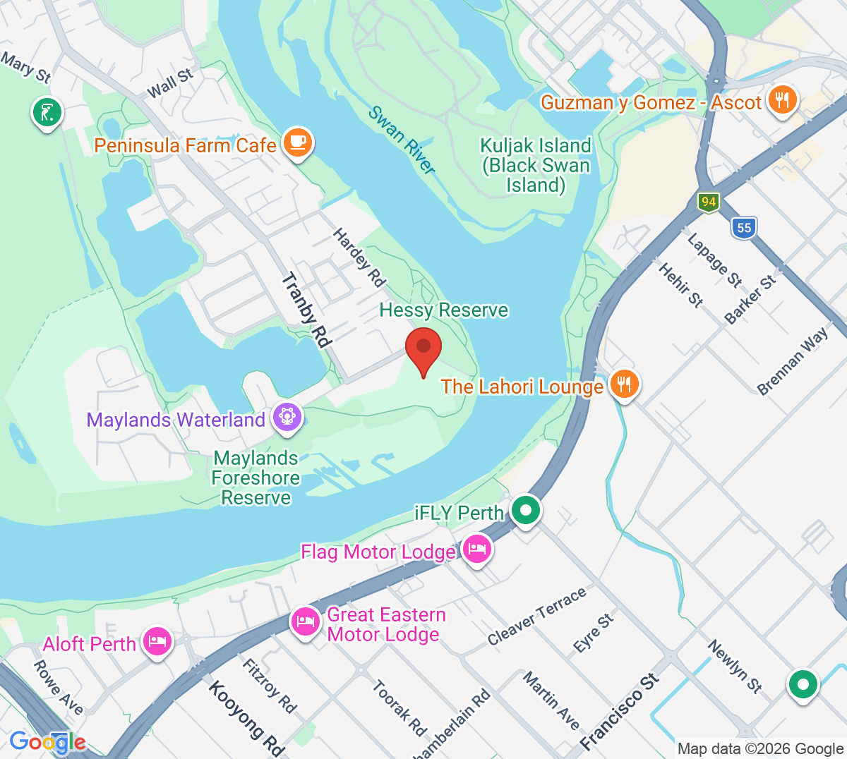 Map of Maylands Tennis Club